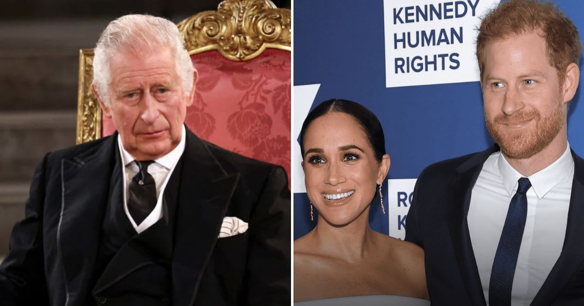 King Charles is considering stripping Prince Harry and Meghan Markle's royal titles (Getty Images)