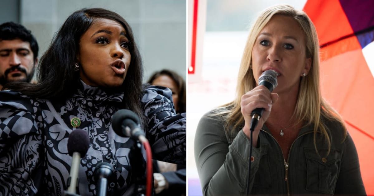 Rep Jasmine Crockett suggested that certain Republican colleagues showed support for her response to the altercation with Rep Marjorie Taylor Greene last week (Getty Images)