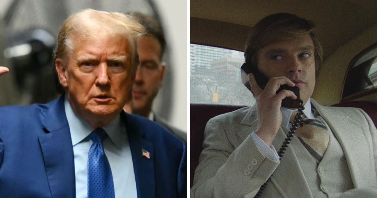 Donald Trump's biopic 'The Apprentice' starring Sebastian Stan, received a cease-and-desist letter from the ex-president's legal team (Angela Weiss-Pool/Getty Images, Apprentice Productions Ontario Inc. / Profile Productions 2 APS / Tailored Films Ltd. 20