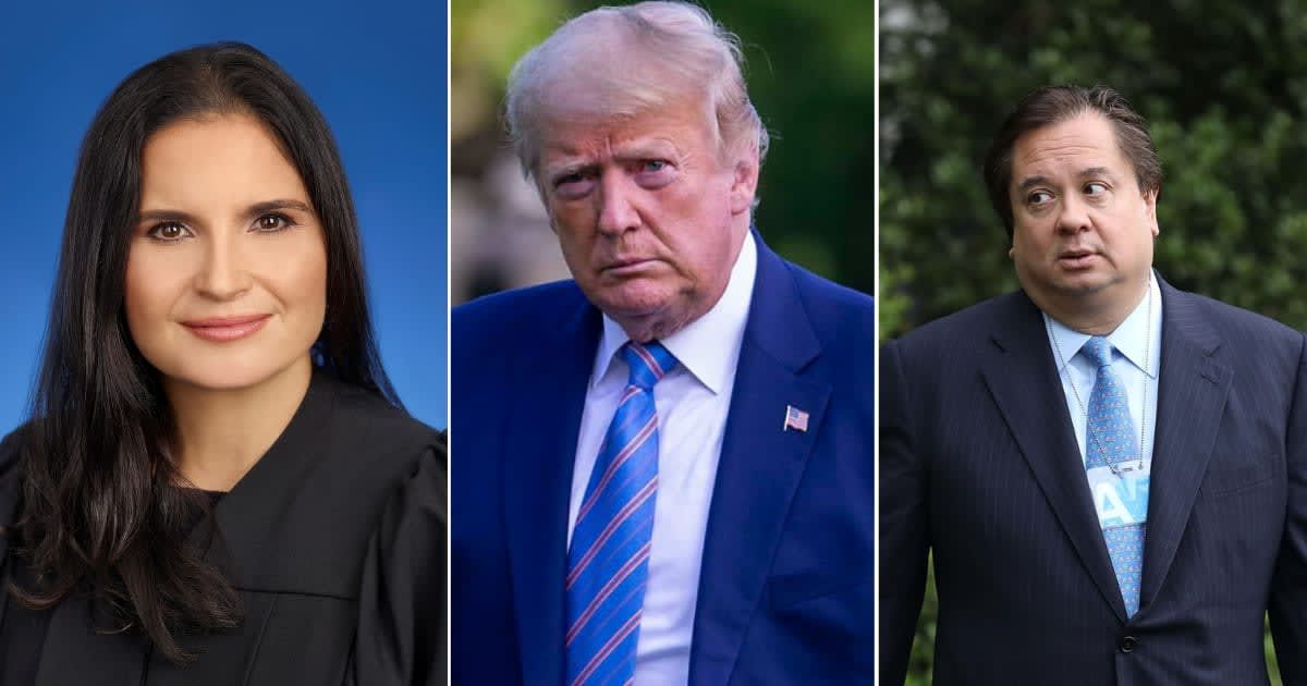 Conservative attorney George Conway blasted Donald Trump for 'moral depravity' while also claiming Judge Aileen Cannon has been put on the spot (Wikimedia, Getty Images)