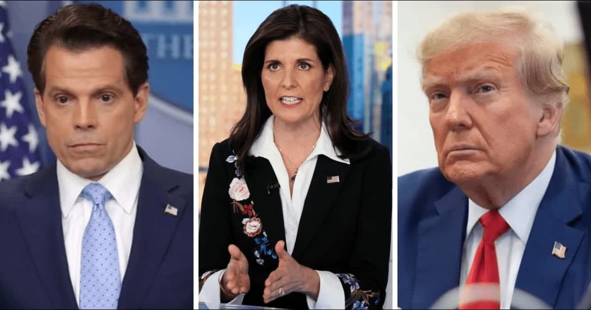 Anthony Scaramucci (L) slammed Nikki Haley's support for Donald Trump (Getty Images)
