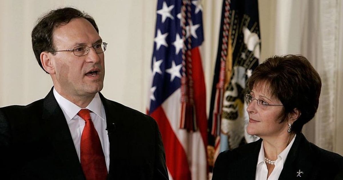 Samuel Alito and his wife Martha-Ann had put the flag upside down after  a dispute with their neighbors (Getty Images)