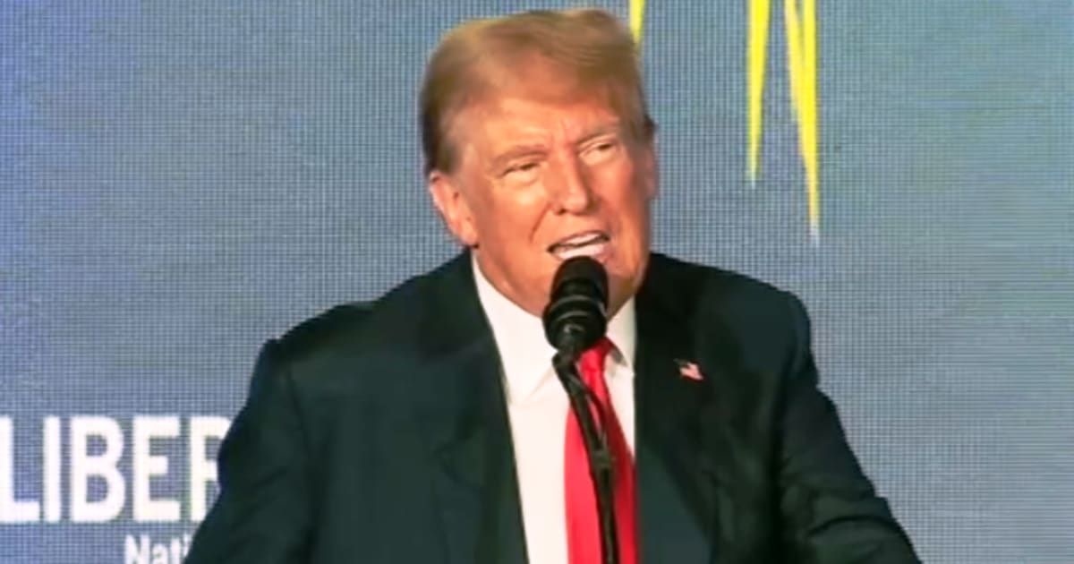 Donald Trump addressed the Libertarian National Convention at Washington on Saturday, May 25, 2024 (Screengrab/C-SPAN)