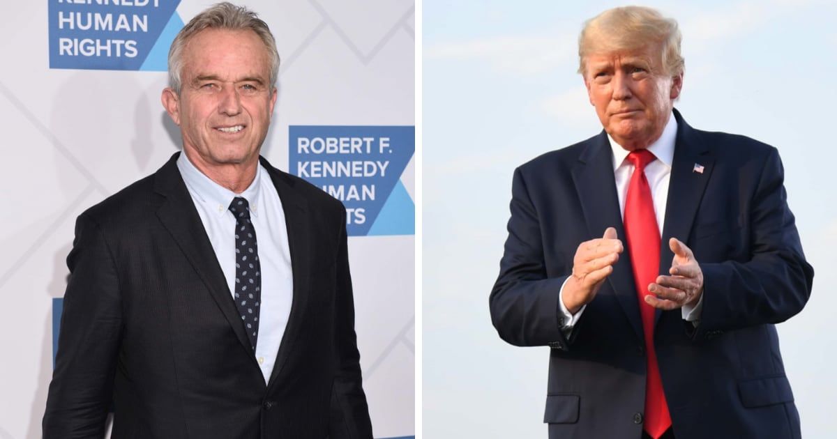 Robert F Kennedy Jr attempted to use rubber chickens to catch the attention of Donald Trump (Getty Images)