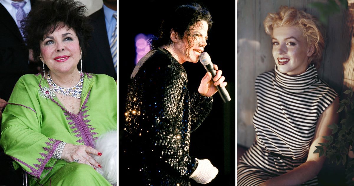 Elizabeth Taylor's jewelry, Michael Jackson's white glove and Marilyn Monroe’s dress have been auctioned off (Kevin Winter/Getty Images, Bill Nation/Sygma via Getty Images, Getty Images)