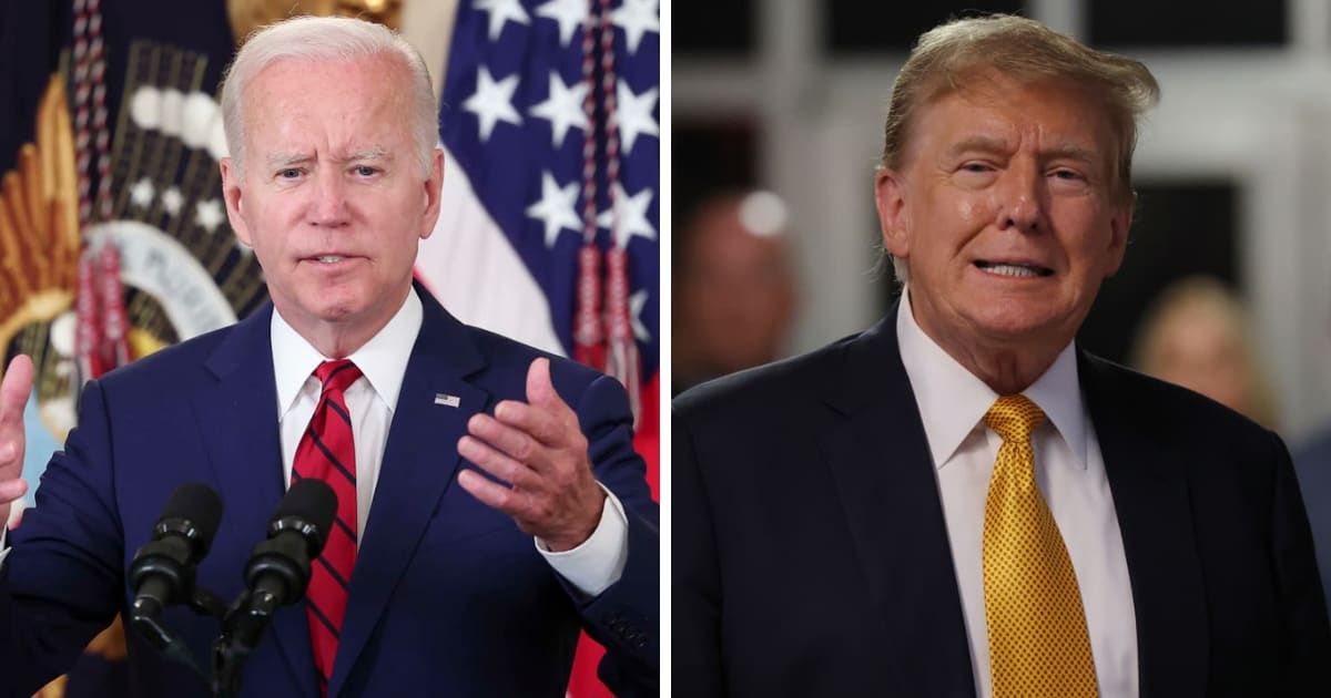 Joe Biden and Donald Trump will engage in their first presidential debate of the election year on June 27, 2024 (Getty Images, Michael M Santiago/Getty Images)