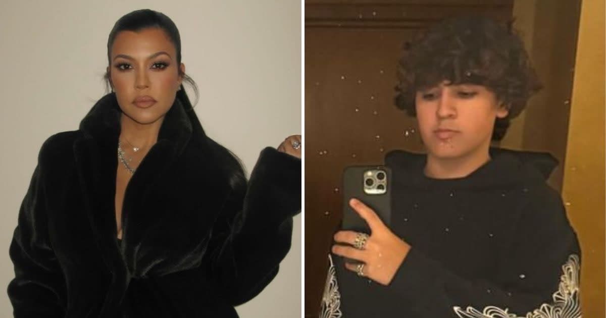 Kourtney Kardashian's son Mason Disick, 14, joined Instagram recently (@kourtneykardashian and @masondisick/Instagram)