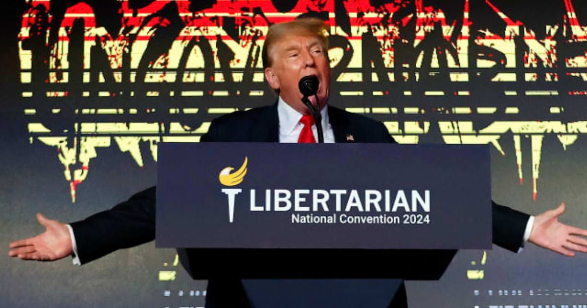 Donald Trump was booed at the Libertarian National Convention, something he never experienced with his hardcore MAGA rally gathering (Chip Somodevilla/Getty Images)