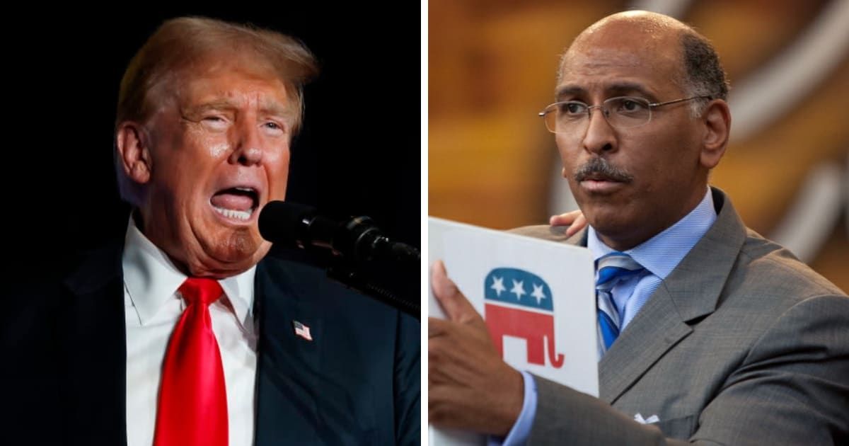 Responding to Donald Trump's recent claims, Michael Steele said the ex-POTUS should be put in jail if he is not above the law (Chip Somodevilla/Getty Images, michaelsteelenetwork.com)