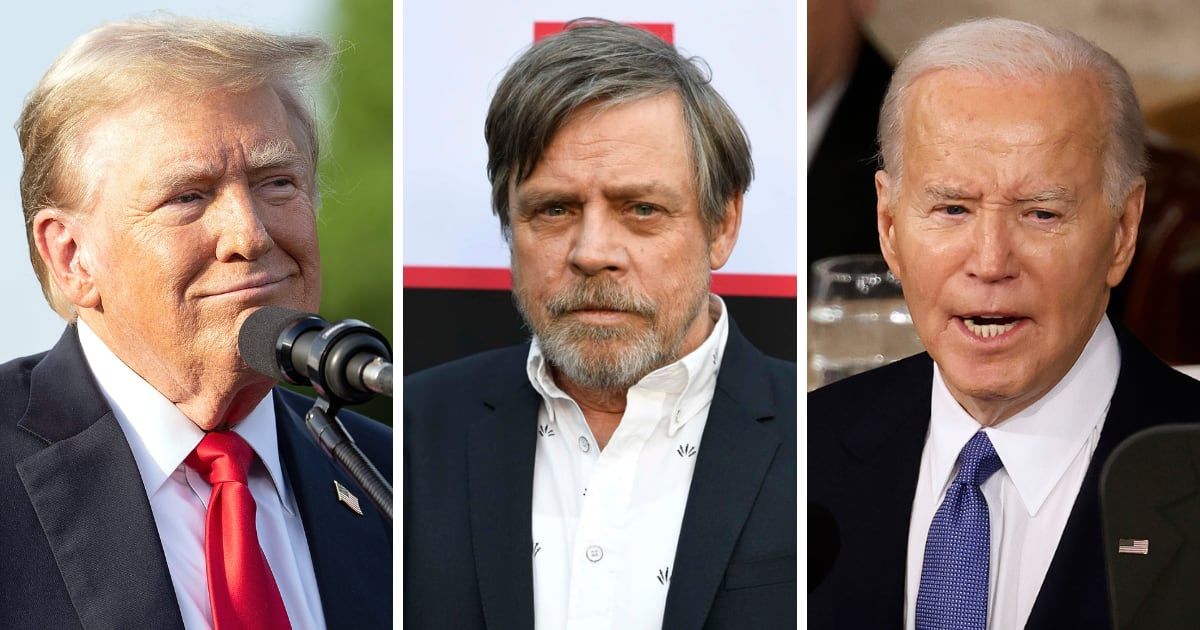 Mark Hamill, a vocal critic of Donald Trump, did not let go of the opportunity to mock him for taking a jibe at Joe Biden (Getty Images)