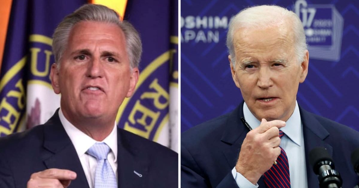 Former House Speaker Kevin McCarthy struck a deal with Joe Biden called the Fiscal Responsibility Act (Getty Images)
