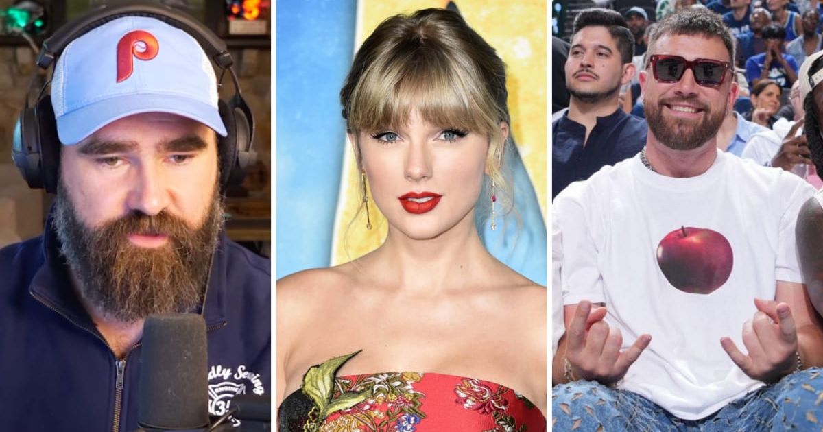 Jason Kelce teams up with Travis Kelce fan who roasted Chiefs star's ripped jeans with joke about Taylor Swift's cats