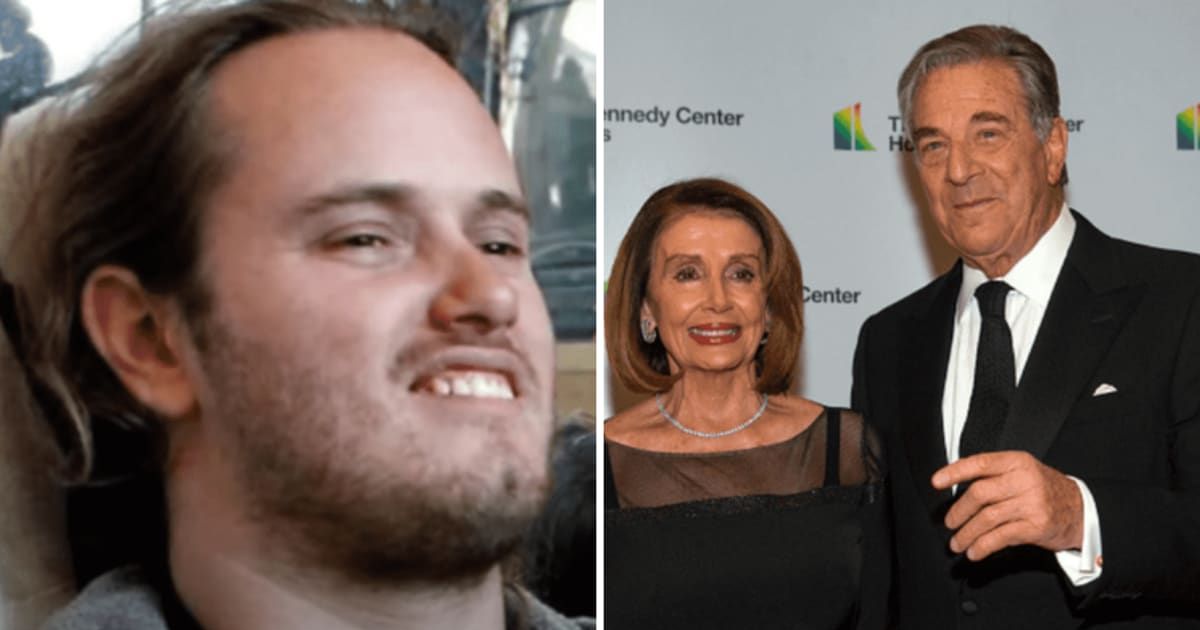 David Depape (L) attacked Nancy Pelosi's husband, Paul Pelosi in their house in October 2022 (Inside Edition/YouTube, Getty Images)