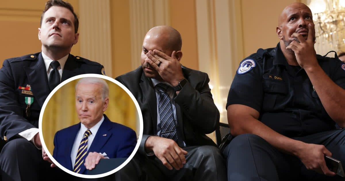 Biden reelection campaign enlists Metropolitan Police Officers Daniel Hodges, Sg Aquilino Gonell, and Harry Dunn to campaign (Getty Images)
