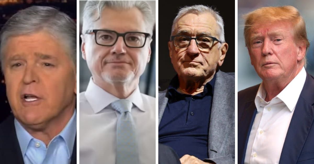 Sean Hannity slammed Judge Juan Merchan and Robert De Niro in relation to the NY hush money trial of Donald Trump on Tuesday, May 28, 2024 (Getty Images, Screengrab/Fox News)