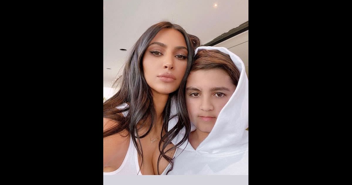 Within hours after Kim Kardashian's post, Mason Disick's follower count had soared to 680K(@kimkardashian/Instagram)