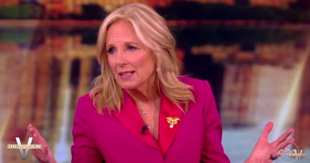 First Lady Dr Jill Biden said 'The View' hosts that she supports students peacefully protesting against the Israel-Hamas war on college campuses (ABC)