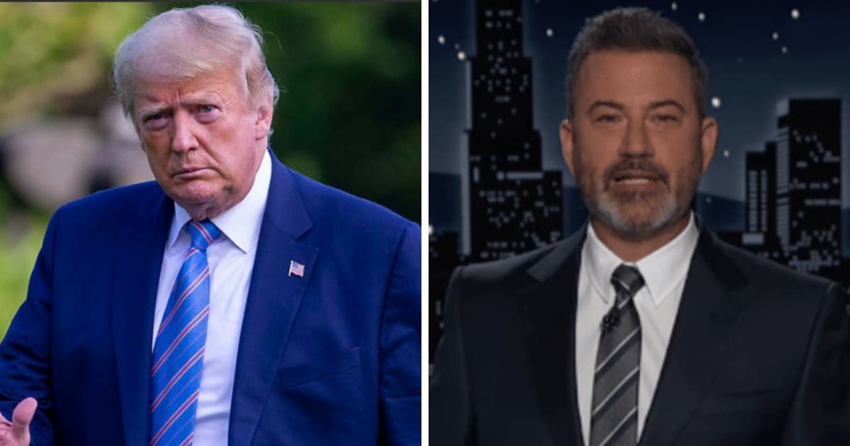 Jimmy Kimmel humorously echoed Donald Trump's exaggerated assertion that not even Mother Teresa could escape accusations like those against him (Getty Images, Jimmy Kimmel Live/X)