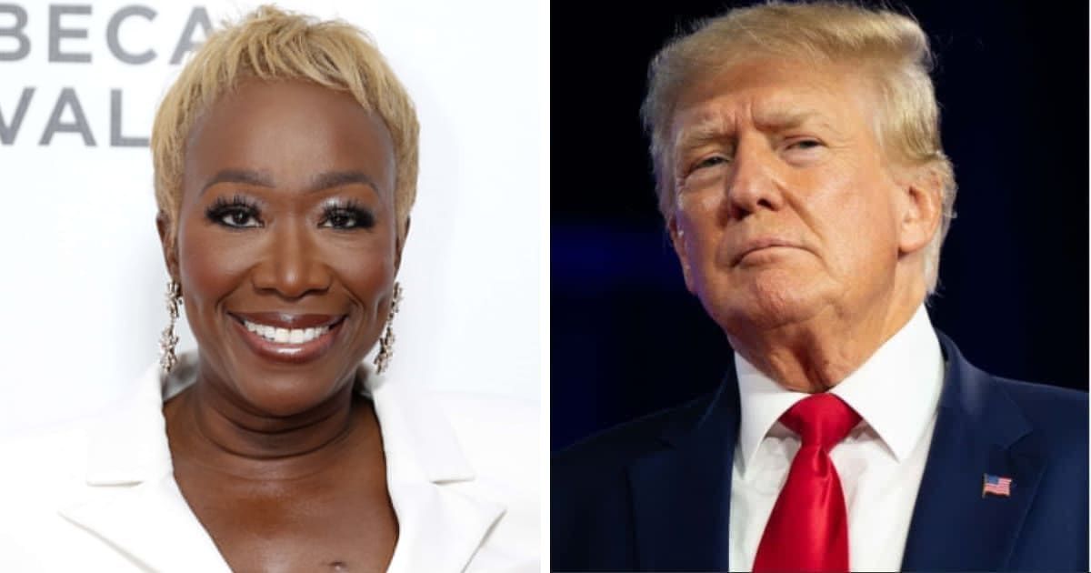 MSNBC host Joy Reid clashed with a reporter who supports Donald Trump at the former president's hush money trial on May 28 (Getty Images)