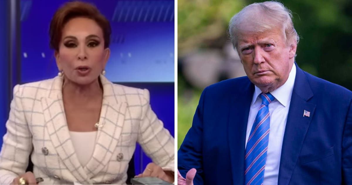 Judge Jeanine Pirro reacted live on Fox News to the guilty verdict of 34 felony charges against Donald Trump (Fox News, Getty Images)