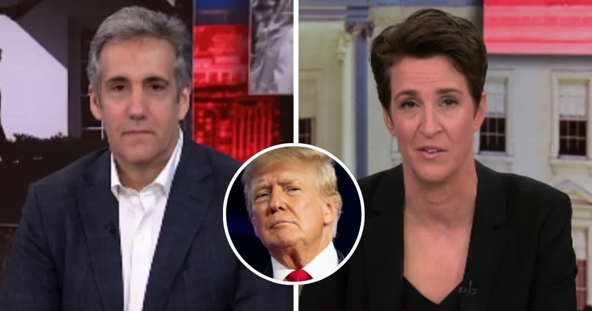MSNBC’s Rachel Maddow interviewed Donald Trump’s former lawyer Michael Cohen (MSNBC)