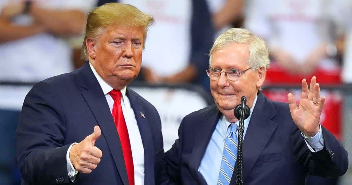 Mitch McConnell, who all this while refused to comment on Donald Trump's hush money trial, defended the ex-POTUS after the guilty verdict (Getty Images)