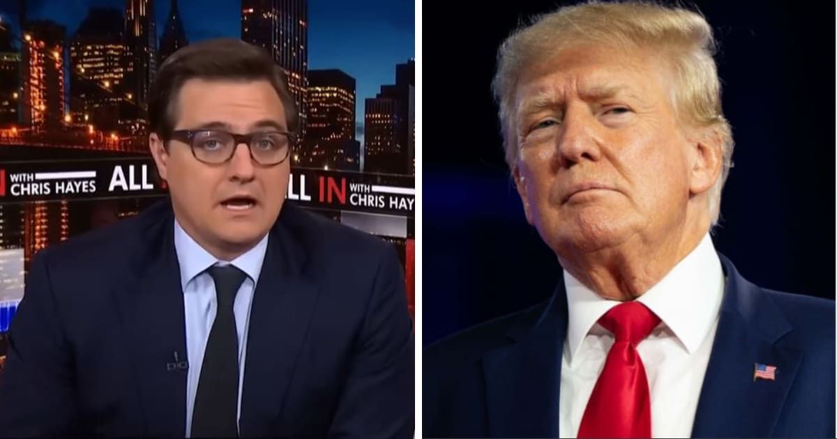 Chris Hayes is concerned over the 'totalitarian unanimity' seen among Donald Trump's supporters (MSNBC/YouTube, Getty Images)