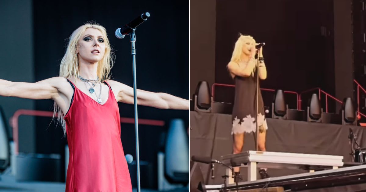 Despite the surprise interruption, Taylor Momsen didn't miss a beat (Getty Images, @taylormomsen/Instagram)