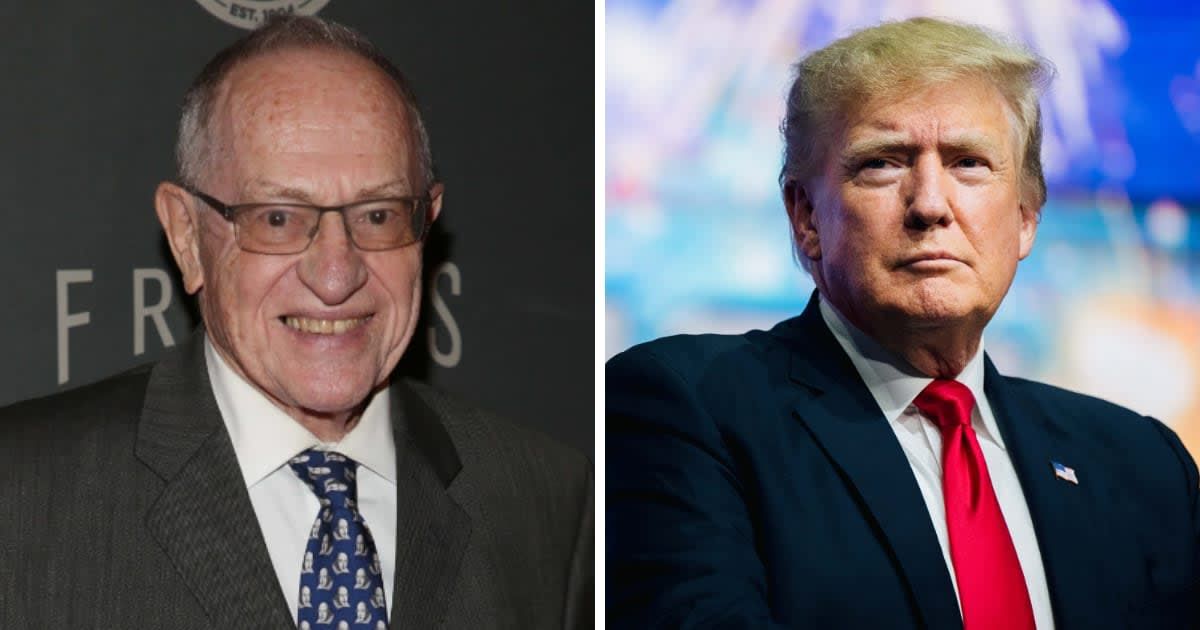 Alan Dershowitz (left) revealed the exact moment in court he knew Donald Trump would be held guilty (Rob Kim/Getty Images, Getty Images)