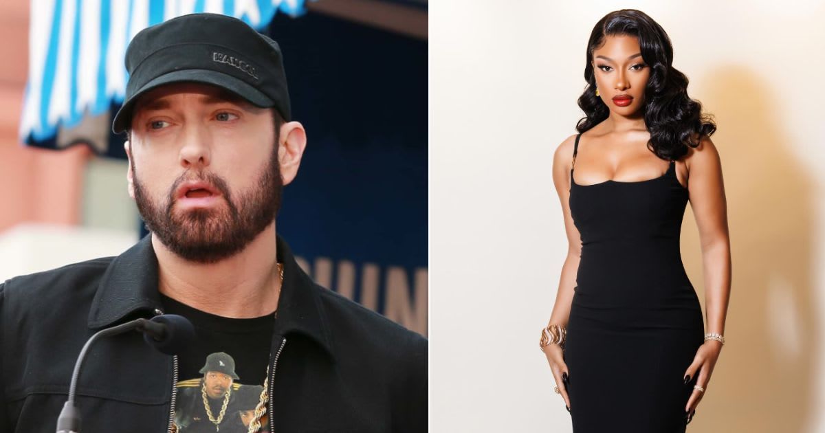 Eminem's single 'Houdini' includes jabs at his kids and celebrity mentions (Getty Images)(@theestallion/Instagram)