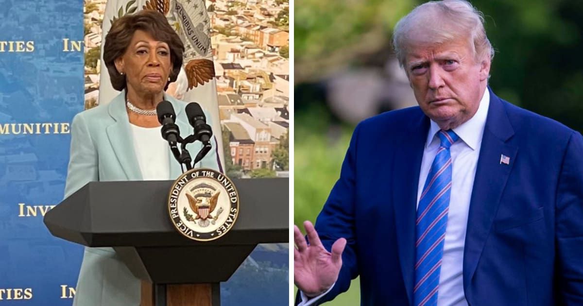 Congresswoman Maxine Waters faced significant social media backlash after expressing her jubilation over the criminal conviction of Donald Trump (@RepMaxineWaters/X/Getty)
