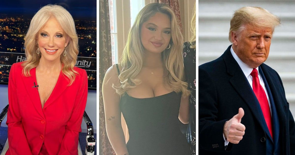 Kellyanne Conway's daughter, Claudia, gained widespread attention for criticizing her mother's defense of  Trump(@KellyannePolls/@claudiamconwayy/X/Getty)