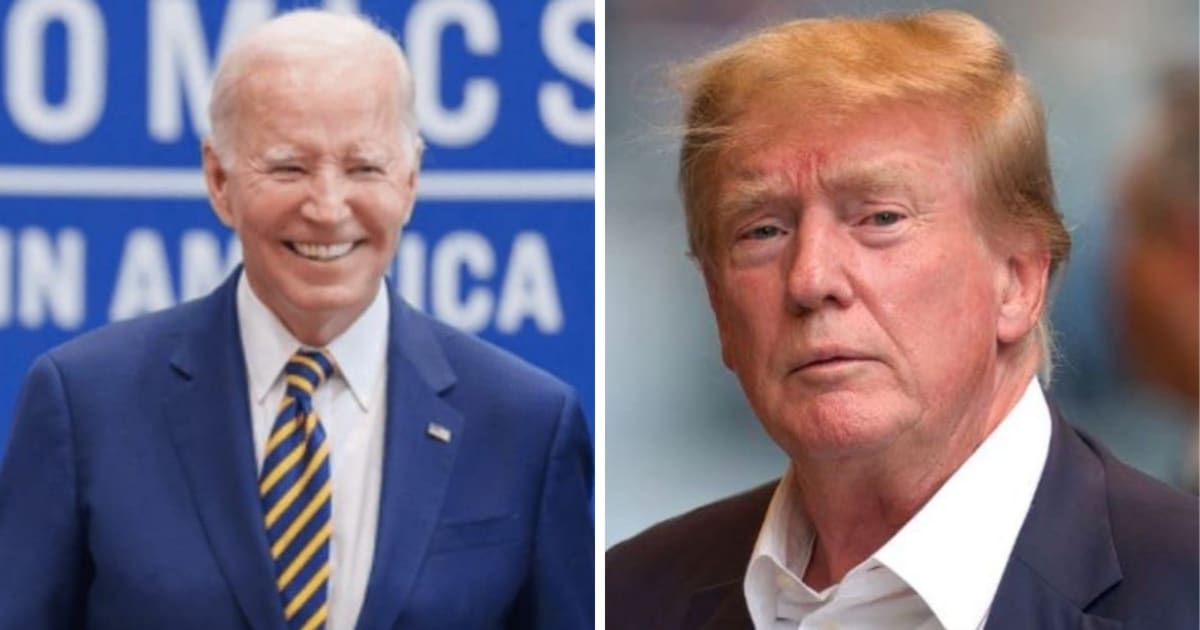 Joe Biden dismissed Donald Trump's claims that the hush money trial was politically motivated (Getty Images)