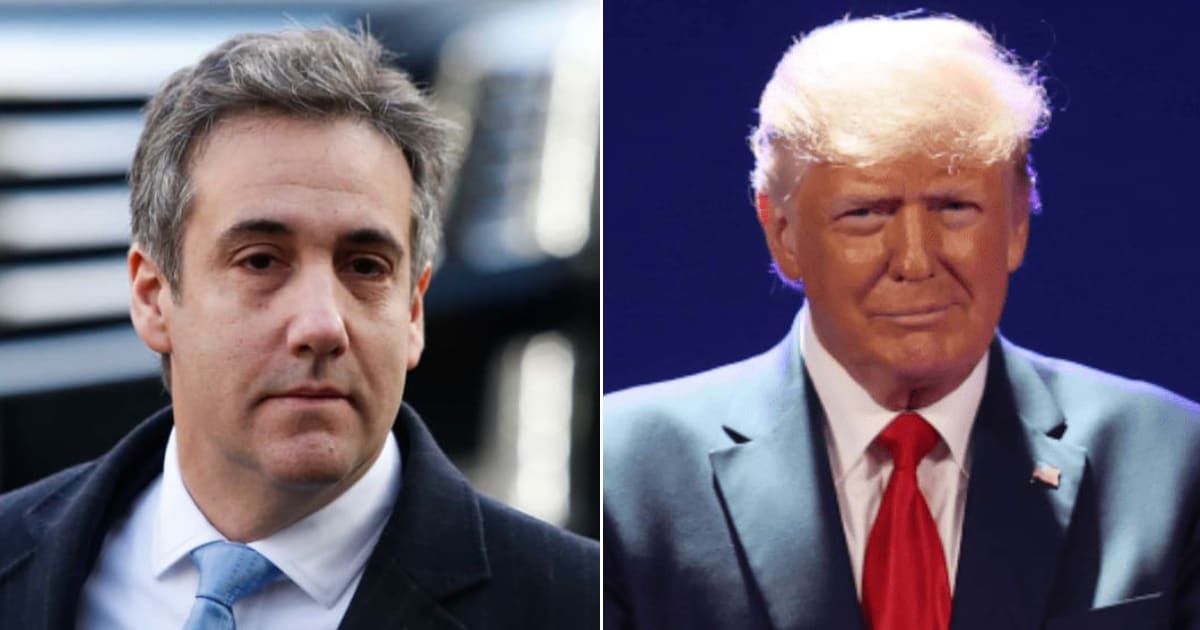 Michael Cohen claimed Donald Trump will put national security at risk by leaking US secrets if he's jailed (Getty Images)