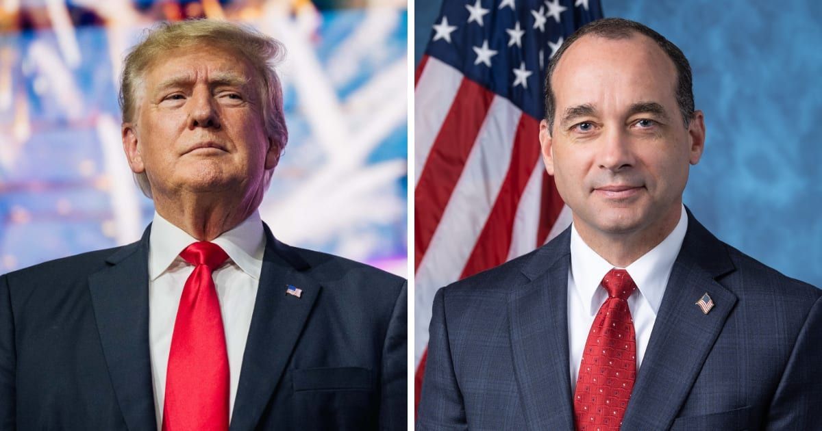Donald Trump's campaign demanded Rep Bob Good stop using the White House hopeful's identity for his re-election bid (Getty Images, Congressman Bob Good/Facebook)