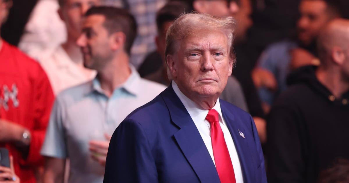 Former President Donald Trump attended UFC 302 in Newark, New Jersey after guilty verdict (Luke Hales/Getty Images)
