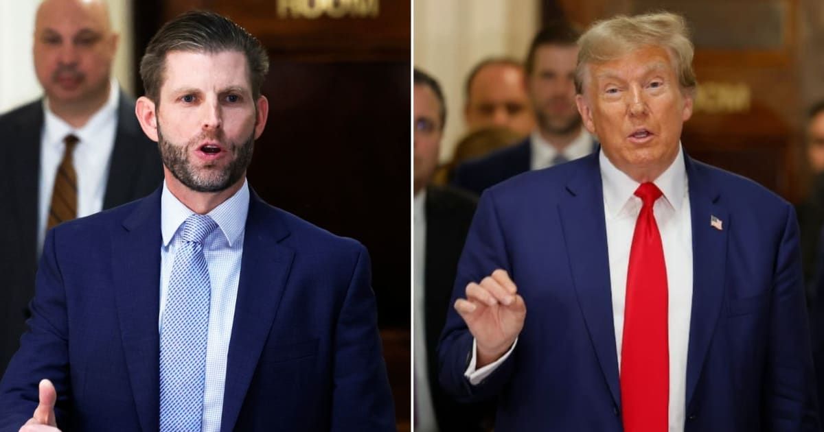 Eric Trump said his father Donald Trump's campaign received millions of funds after his conviction in the hush money trial (Getty Images)