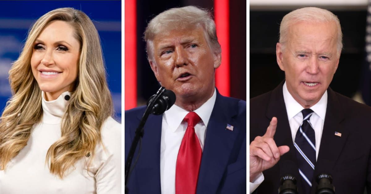 Lara Trump blamed President Joe Biden for the threats that NY hush money trial jury members received from supporters of Donald Trump (Getty Images)