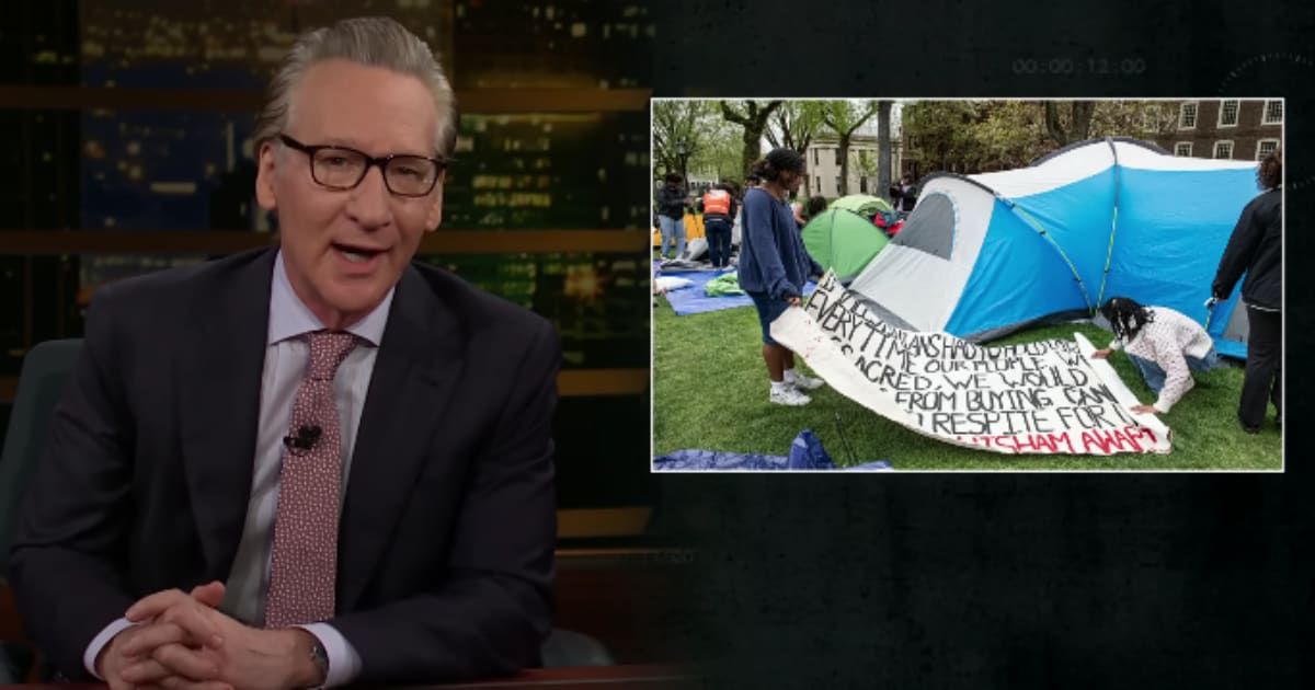 Bill Maher initially complimented the pro-Palestine college protesters only to swiftly turn against them (Real Time)