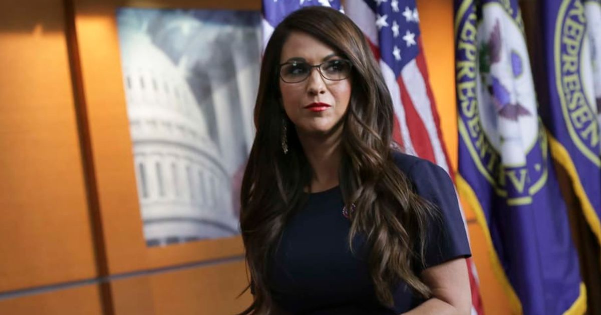 Lauren Boebert became flustered when she was pressed on her Denver theater incident in a recent televised debate (Getty Images)