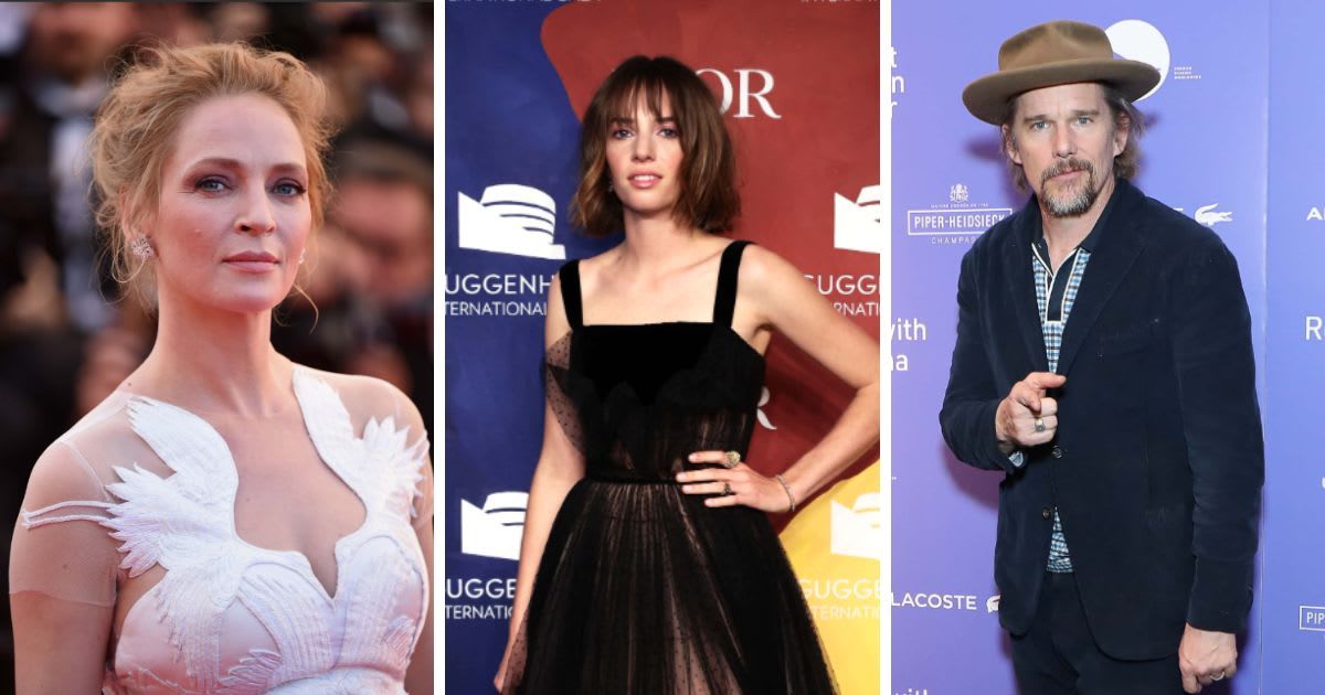 Maya Hawke admits having famous parents - Uma Thurman (L) and Ethan Hawke - has been a decisive factor in her career (Getty Images)