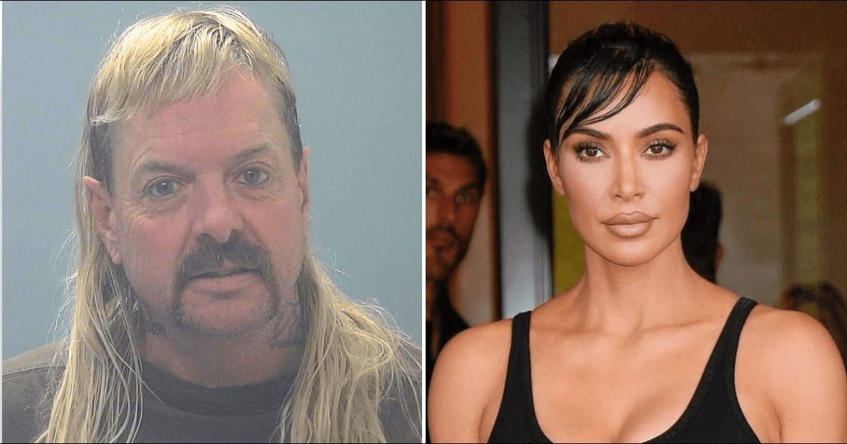 Joe Exotic has called out Kim Kardashian (Santa Rosa County Jail, @kimkardashian/Instagram)