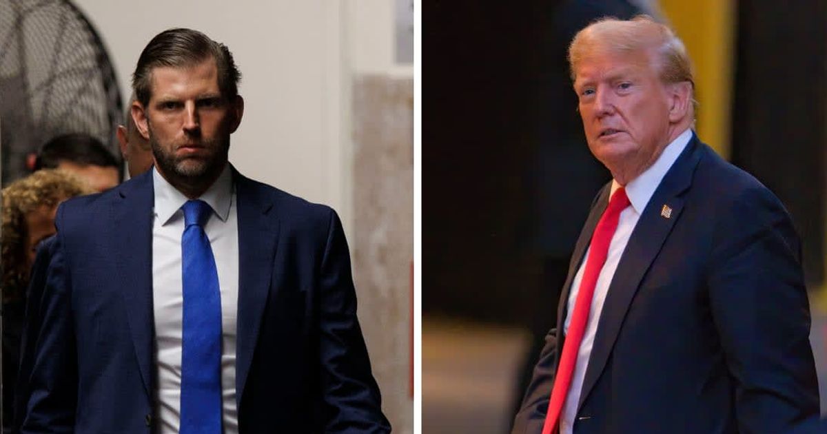 Eric Trump recently claimed that Black voters are favoring his father Donald Trump (Sarah Yenesel-Pool/Getty Images and Getty Images)
