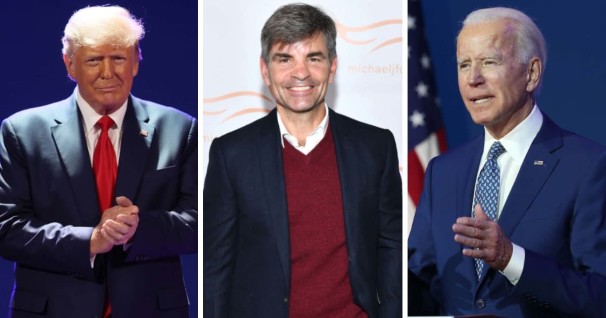 George Stephanopoulos labeled the Donald Trump v Joe Biden election as the 'ultimate stress test' (Getty Images)