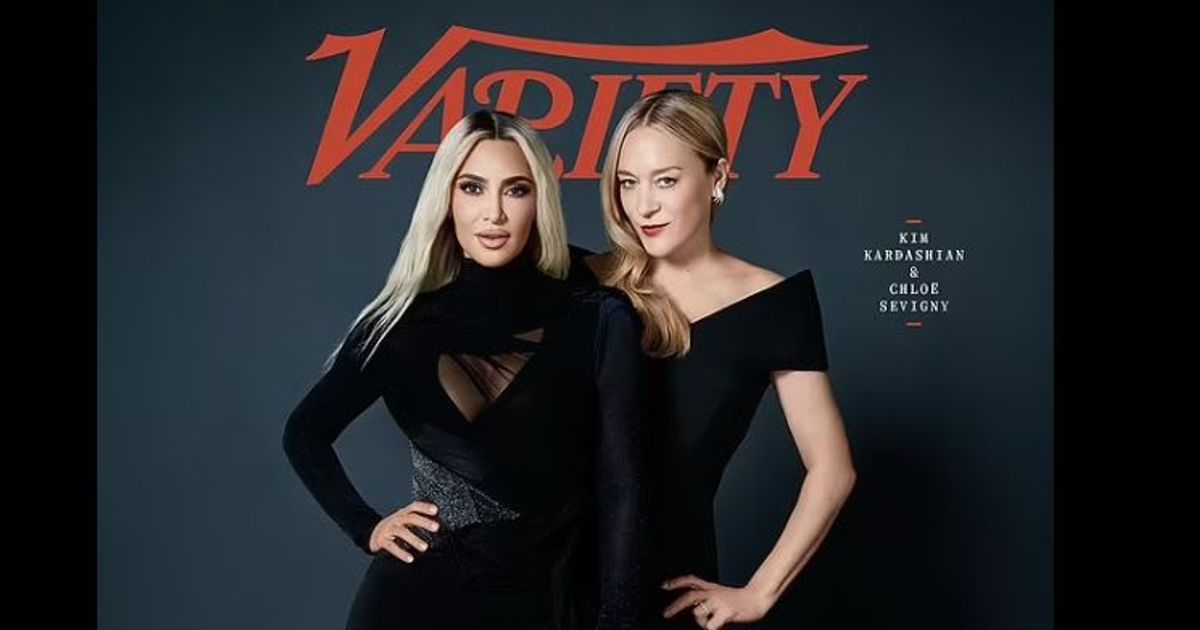 Kim Kardashian appeared alongside Chloe Sevigny on Variety's Actors on Actors cover (@variety/Instagram)