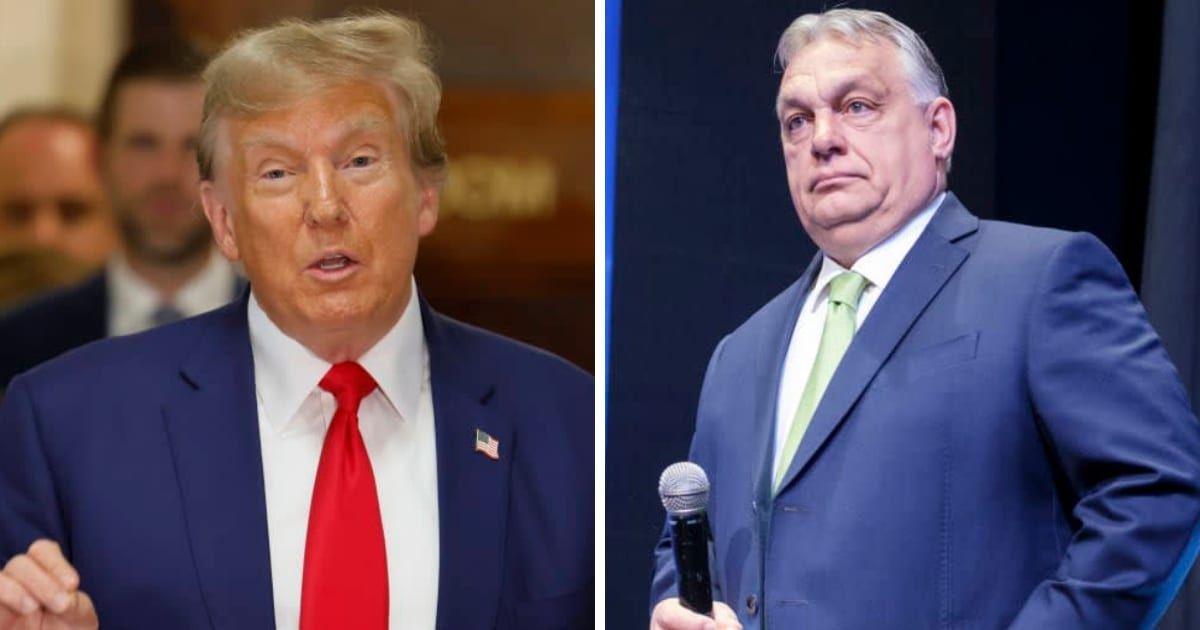 (L-R) In the wake of Donald Trump’s conviction, Viktor Orban took to the social platform X to voice his endorsement (Getty Images)
