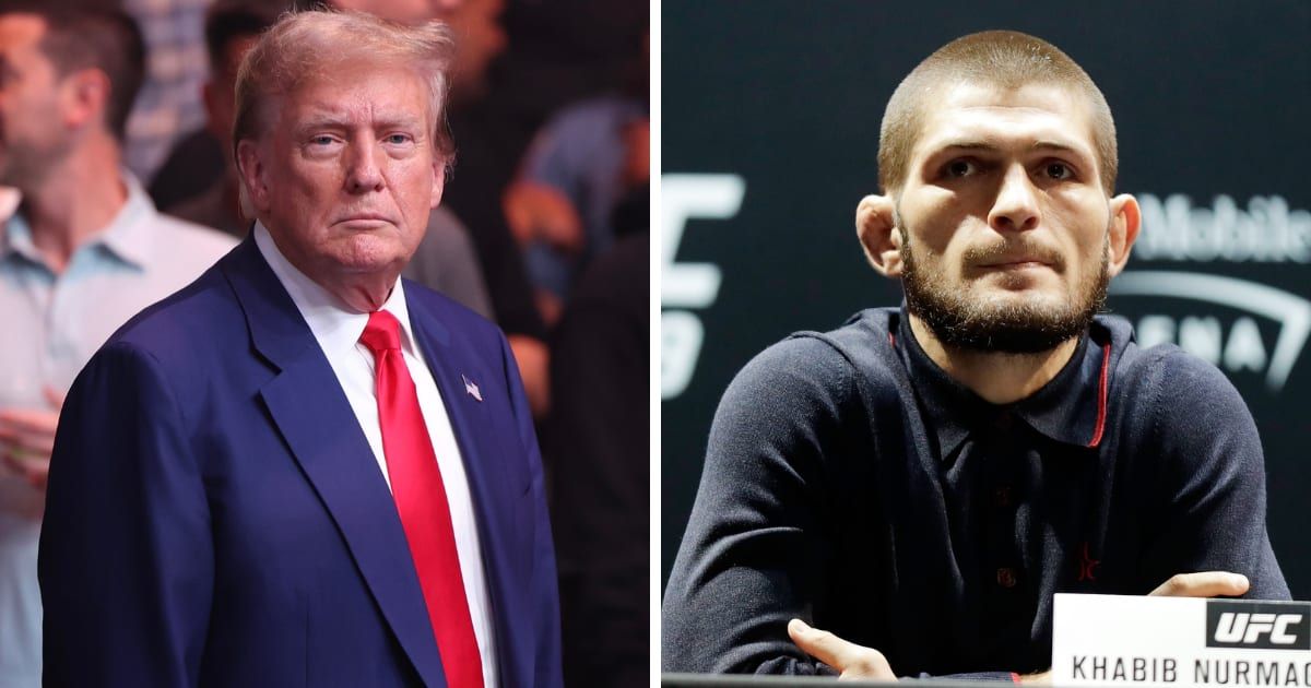 Donald Trump and Khabib Nurmagomedov have conversation regarding Israel-Hamas war (Luke Hales/Getty Images and Isaac Brekken/Getty Images)