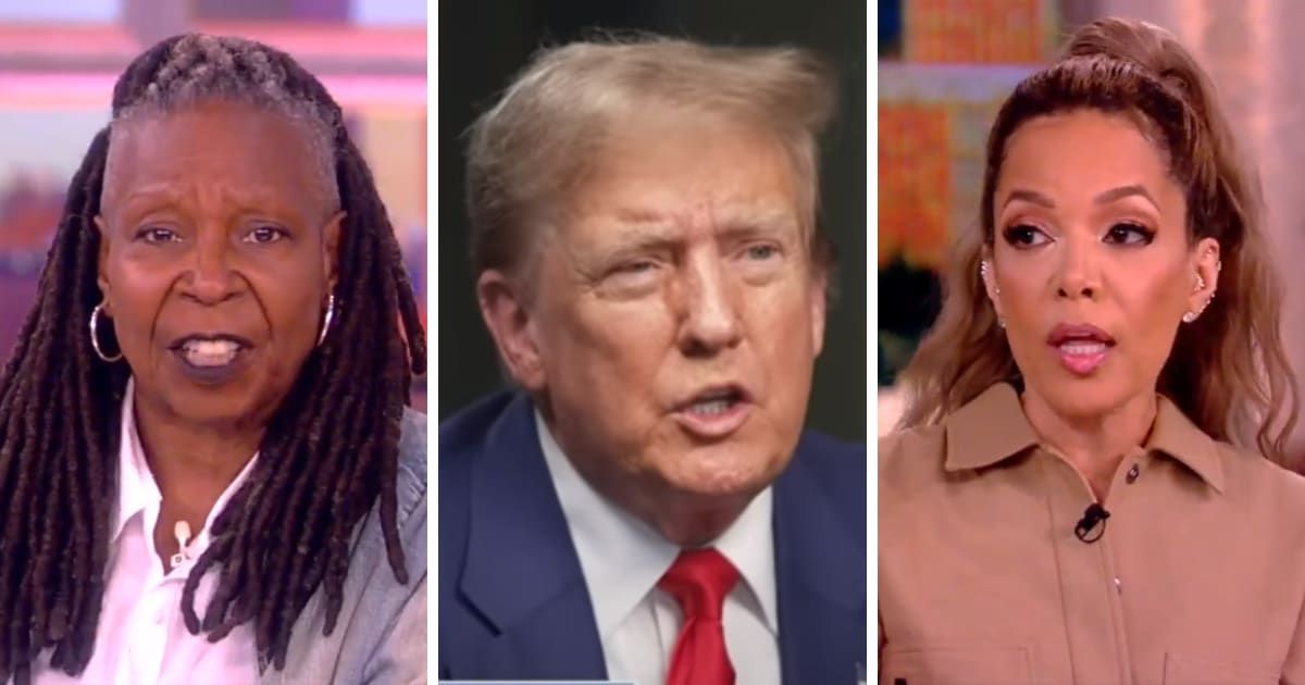 Whoopi Goldberg and Sunny Hostin share their takes on Donald Trump's June 2 Fox News interview on 'The View' (Screengrab/The View/X, Screengrab/Fox News)