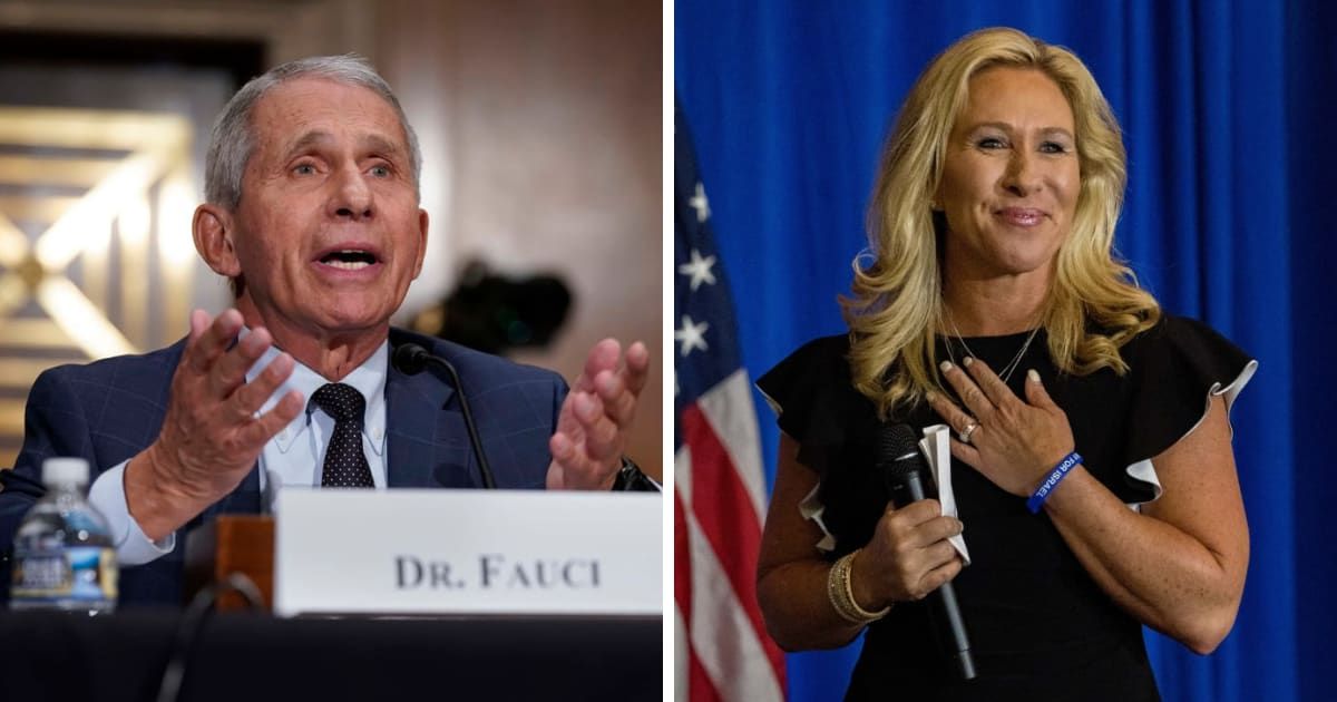 Dr Anthony Fauci has called out Marjorie Taylor Greene as he and his family are getting death threats (Getty Images)