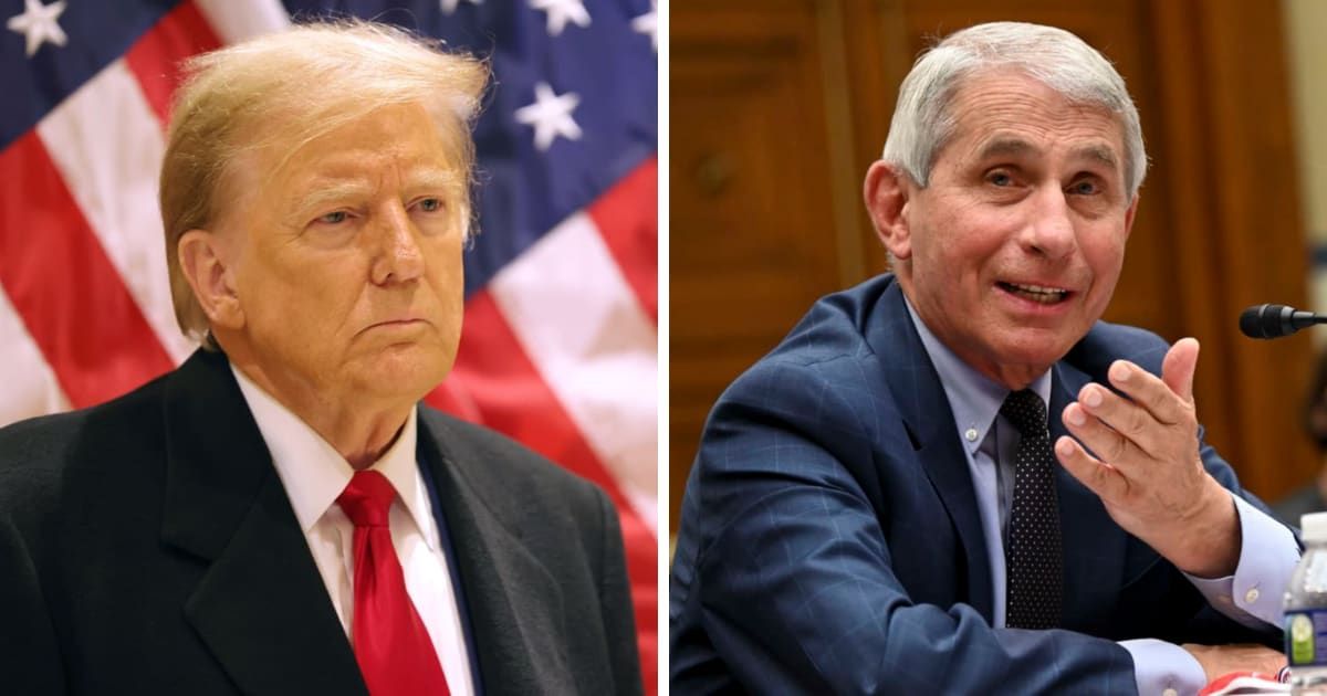 An archived White House press release from Donald Trump's last day in office listed Anthony Fauci among 52 individuals receiving honors (Getty Images)